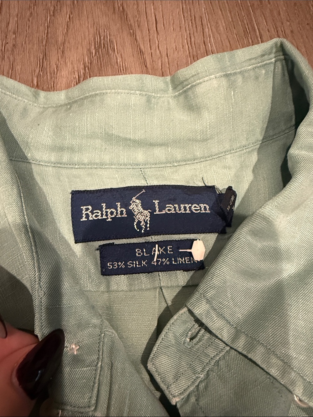Ralph Lauren Men’s Light Mint Button-Down Shirt - Picture 2 of 2
